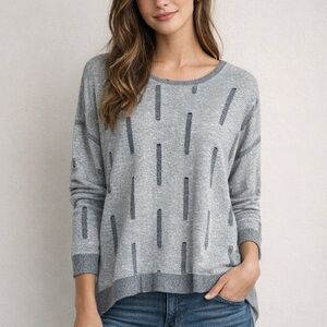 Generation Love | Silver Distressed Sweater Woman’s  M/L